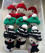 9x Handgemaakte Sokkenpop Sneeuwpoppen - Kerstdecoratie, Diversen, Ophalen of Verzenden, Nieuw