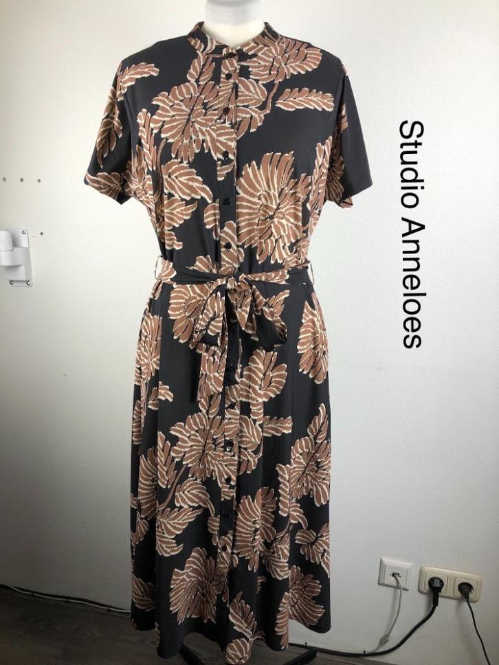 Studio Anneloes Jurk  (mt: 42) 19,1/8900, Kleding | Dames, Jurken, Zo goed als nieuw, Maat 42/44 (L), Blauw, Onder de knie, Ophalen of Verzenden