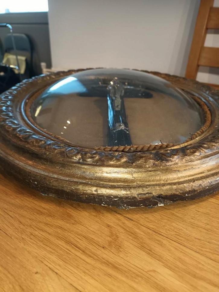 Stolp met kruisbeeld, Antiek en Kunst, Antiek | Religie, Ophalen of Verzenden