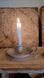 Emaille blakertje kaarsenstander (nuzzelspul), Ophalen of Verzenden, Koper of Brons