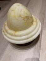 art deco plafondlamp geel gemarmerd, Huis en Inrichting, Lampen | Plafondlampen, Ophalen of Verzenden, Zo goed als nieuw, Glas