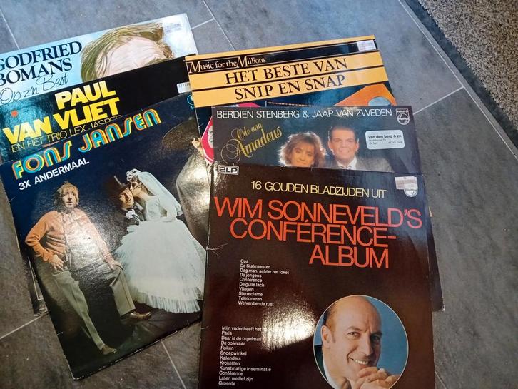 Nederlandstalige LP's oa Wim Sonneveld, Godfried Bomans, Cd's en Dvd's, Vinyl | Nederlandstalig, Gebruikt, Levenslied of Smartlap