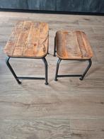 Landelijke / industriële salontafels, Huis en Inrichting, Krukjes, Ophalen, Zo goed als nieuw, Hout