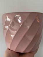 4 Oud Roze Bloempotten met Swirl Motief - Ø 13cm, Ophalen, Rond, Binnen, Zo goed als nieuw