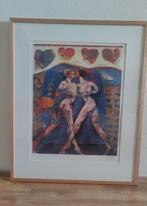 Astrid Engels zeefdruk van geliefden, Antiek en Kunst, Kunst | Litho's en Zeefdrukken, Ophalen of Verzenden