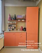 Keuken met ingebouwde koelkast, Huis en Inrichting, Keuken | Complete keukens, Ophalen, Zo goed als nieuw, Wit, Enkelwandige keuken