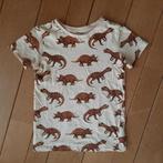 T-shirt beige met bruine dino's maart 122/128 - nieuw -, Kinderen en Baby's, Kinderkleding | Maat 122, Nieuw, Jongen, Ophalen of Verzenden