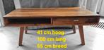 Retro Teakhouten Salontafel, Huis en Inrichting, Tafels | Salontafels, 100 tot 150 cm, 50 tot 100 cm, Zo goed als nieuw, Minder dan 50 cm