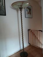 Vintage art deco uplighter vloerlamp., Huis en Inrichting, Lampen | Vloerlampen, Ophalen, Gebruikt, Glas, 150 tot 200 cm