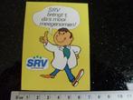 sticker SRV zuivelservice brengt 't da's mooi meegenomen, Verzamelen, Verzenden, Zo goed als nieuw, Bedrijf of Vereniging