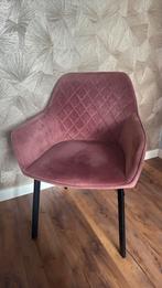4 eetkamer stoelen velvet roze, Huis en Inrichting, Ophalen, Gebruikt, Overige kleuren, Vier