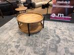 Salontafel mangohout/metaal Ø70cm Direct/Leverbaar, Ophalen, 50 tot 100 cm, Rond, Nieuw