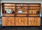Vintage  Mid - Century Buffetkast / Wandkast Set 3 stuks, Huis en Inrichting, Ophalen, Gebruikt, 200 cm of meer, Vintage