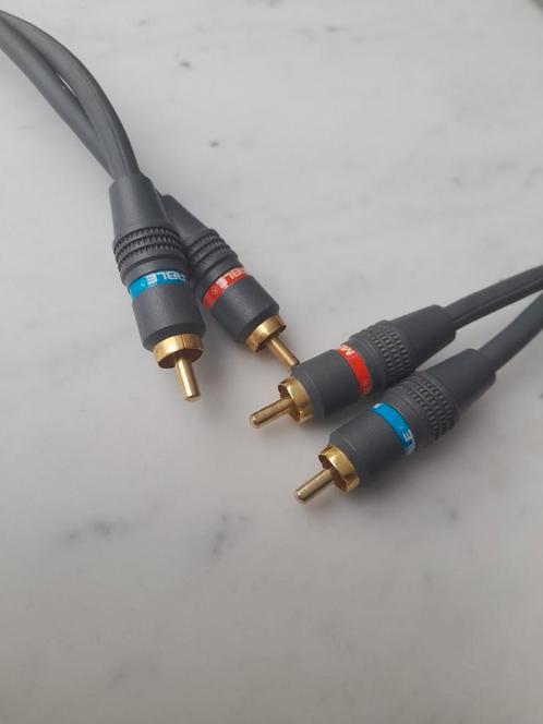 Monster interlink M100 mkII  vergulden chinch tulp stekkers, Audio, Tv en Foto, Audiokabels en Televisiekabels, Zo goed als nieuw