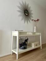 Liatorp sidetable wit, Ophalen, 100 tot 150 cm, Glas, Zo goed als nieuw