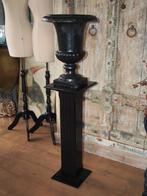 Houten pilaar met bloempot, Huis en Inrichting, Woonaccessoires | Zuilen en Pilaren, Ophalen, Gebruikt