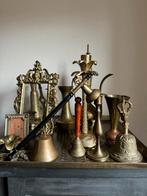 Oude koperen /messing kaarsendover  met dieren motief india, Antiek en Kunst, Antiek | Koper en Brons, Ophalen of Verzenden