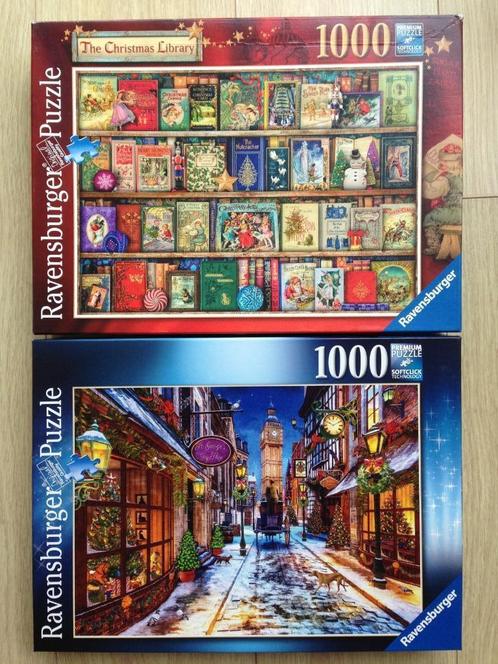 🧩2 RAVENSBURGER🎄KERST Puzzels van1000 stukjes., Hobby en Vrije tijd, Denksport en Puzzels, Zo goed als nieuw, Legpuzzel, 500 t/m 1500 stukjes