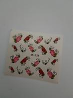 Velletje nagel water decals stickers GN-228 bloemen roze, Verzenden, Nieuw, Handen en Nagels, Toebehoren