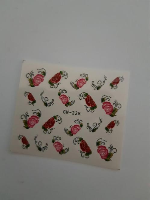 Velletje nagel water decals stickers GN-228 bloemen roze, Sieraden, Tassen en Uiterlijk, Uiterlijk | Cosmetica en Make-up, Nieuw