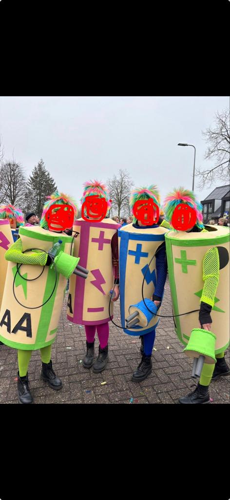 Loopgroep thema energie, Kleding | Dames, Carnavalskleding en Feestkleding, Zo goed als nieuw, Overige thema's, Maat 46/48 (XL) of groter