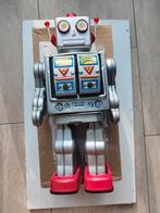 Grote Blikken Rotate-o-matic robot in doos jaren 80, Antiek en Kunst, Ophalen of Verzenden