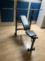 Bankdrukset met gewichten, Sport en Fitness, Fitnessmaterialen, Ophalen, Gebruikt, Rug, Fitnessbank