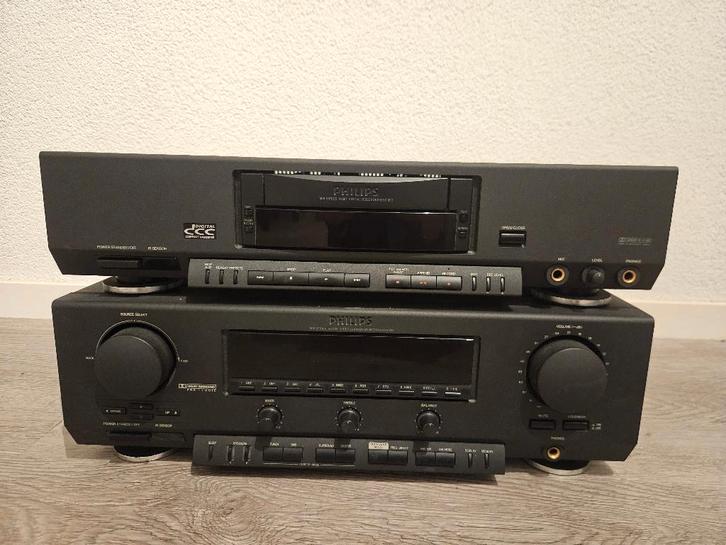 Philips FR 931 Receiver en Philips DCC 951 vintage Hi-Fi set, Audio, Tv en Foto, Cassettedecks, Dubbel, Philips, Auto-reverse