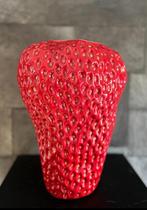 Grote hoge Aarbei vaas, Ophalen of Verzenden, Zo goed als nieuw, Overige kleuren, Glas