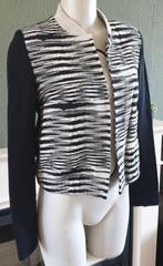 Cop. Copine zwart wit zomer jas mt S 36 jack jasje streep, Kleding | Dames, Verzenden, Zwart, Cop Copine, Zo goed als nieuw