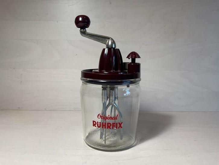 Ruhrfix glazen kan donker rood mooi!, Huis en Inrichting, Keuken | Keukenbenodigdheden, Gebruikt, Ophalen of Verzenden