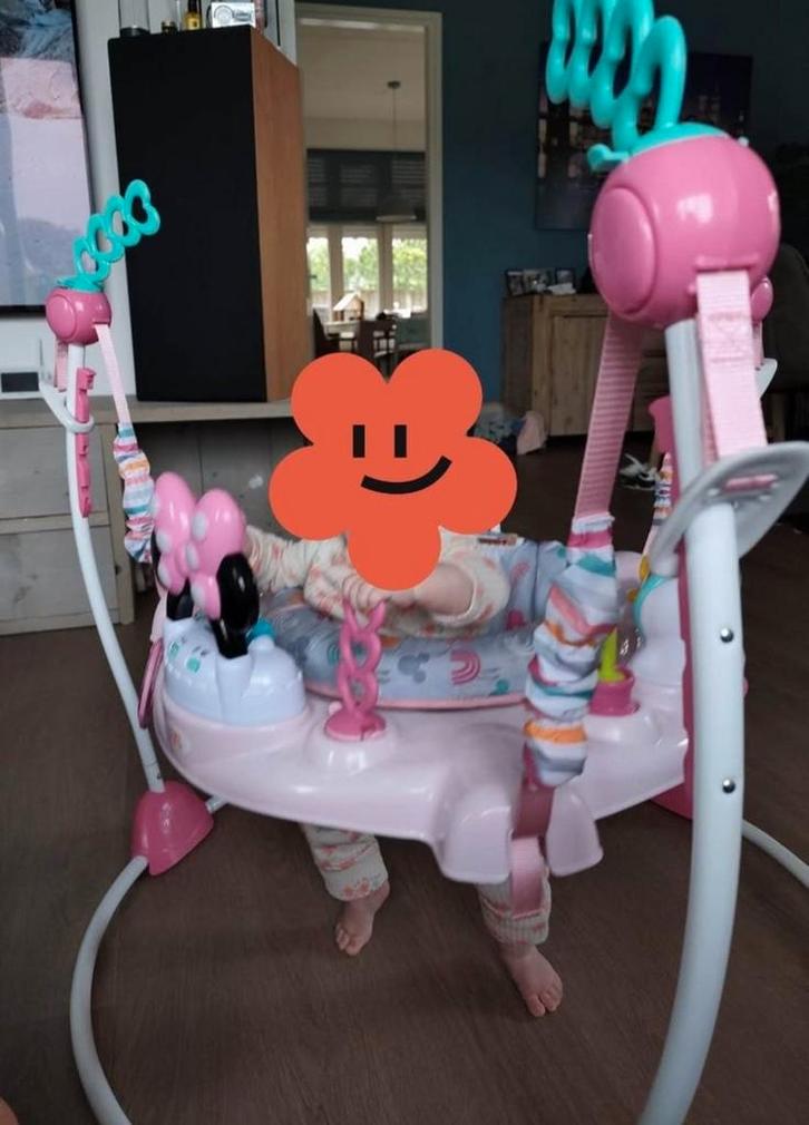 Bright Starts Minnie Mouse Jumper - Zo goed als nieuw!, Kinderen en Baby's, Wipstoeltjes, Zo goed als nieuw, Wipstoel, Overige merken