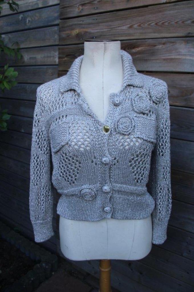 Vest beige/ zilver Elisa Cavaletti mt 36 Vaste prijs, Kleding | Dames, Truien en Vesten, Zo goed als nieuw, Maat 36 (S), Beige