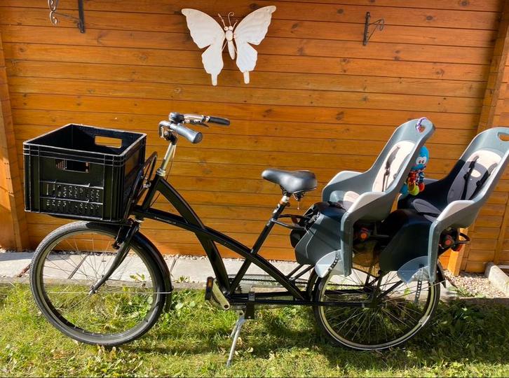 Tweelingfiets, Fietsen en Brommers, Fietsen | Dames | Moederfietsen, Zo goed als nieuw, Overige merken, Versnellingen, Ophalen of Verzenden