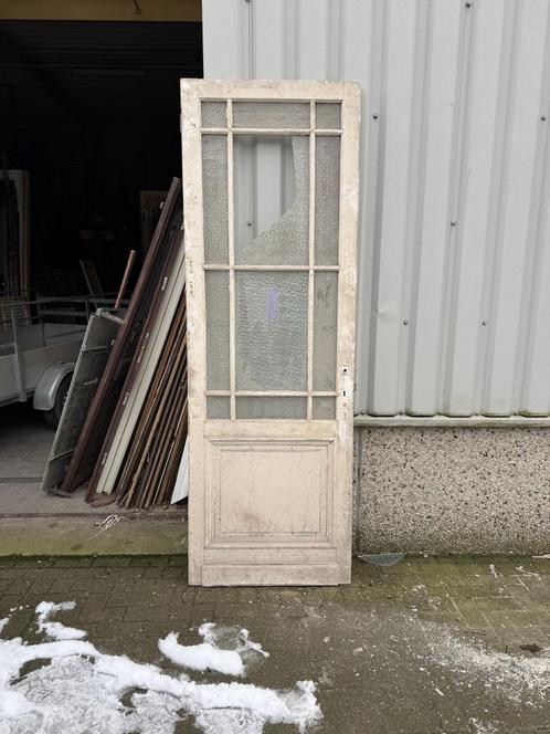 Prachtige antieke binnendeur 84 x 246, Doe-het-zelf en Verbouw, Deuren en Horren, Gebruikt, Binnendeur, 215 cm of meer, 80 tot 100 cm