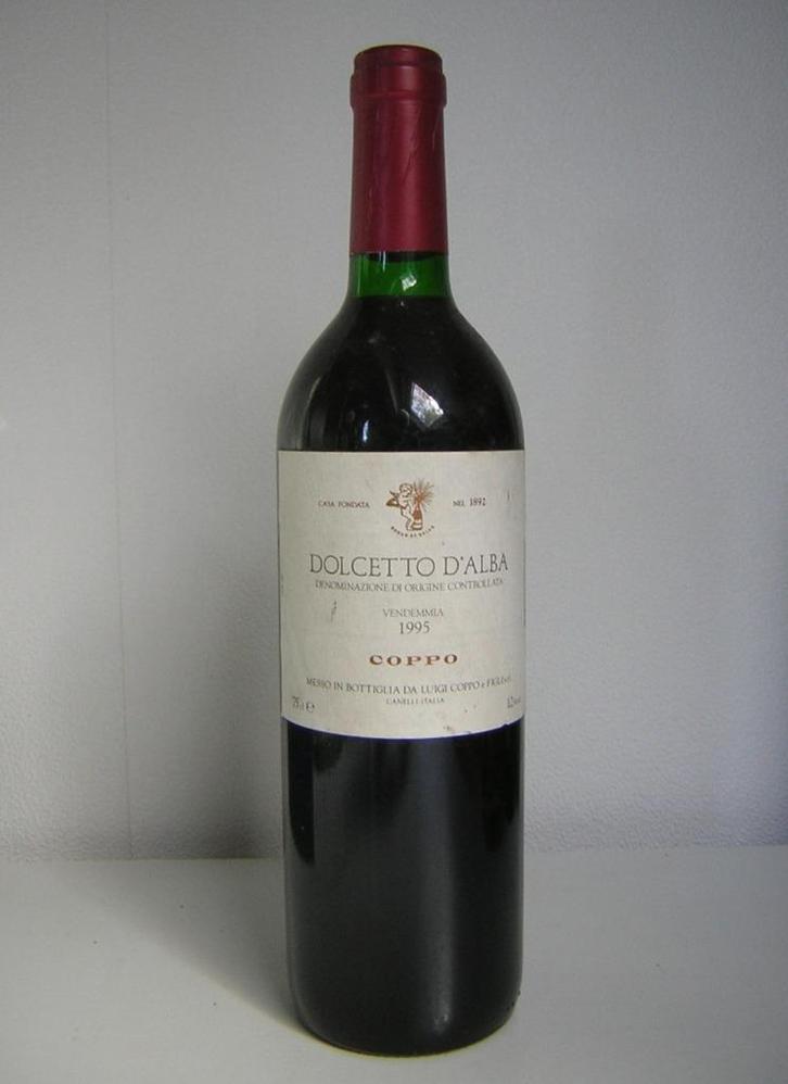 wijn 1995 Dolcetto D' Alaba Coppo 30 Jaar Oud.., Verzamelen, Wijnen, Nieuw, Rode wijn, Italië, Vol, Ophalen of Verzenden