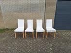 Eetkamer stoelen, Vier, Gebruikt, Wit, Hout