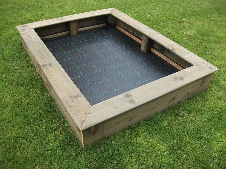 HOUTEN ZANDBAK 140x180 incl deksel kant en klaar geleverd, Kinderen en Baby's, Speelgoed | Buiten | Zandbakken, Nieuw, Ophalen