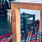 Grote zeer stevige teak houten tafel (10 pers), Huis en Inrichting, Tafels | Eettafels, Gebruikt, 100 tot 150 cm, Teakhout, 200 cm of meer