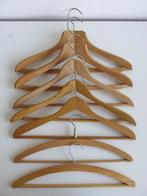 7 houten kledinghangers met broekstang, broekhangers, Kleding | Dames, Kledinghangers, Ophalen of Verzenden, Zo goed als nieuw