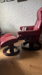 Stressless relaxfauteuil wing classic, Huis en Inrichting, Fauteuils, Ophalen, Zo goed als nieuw, 50 tot 75 cm, Leer