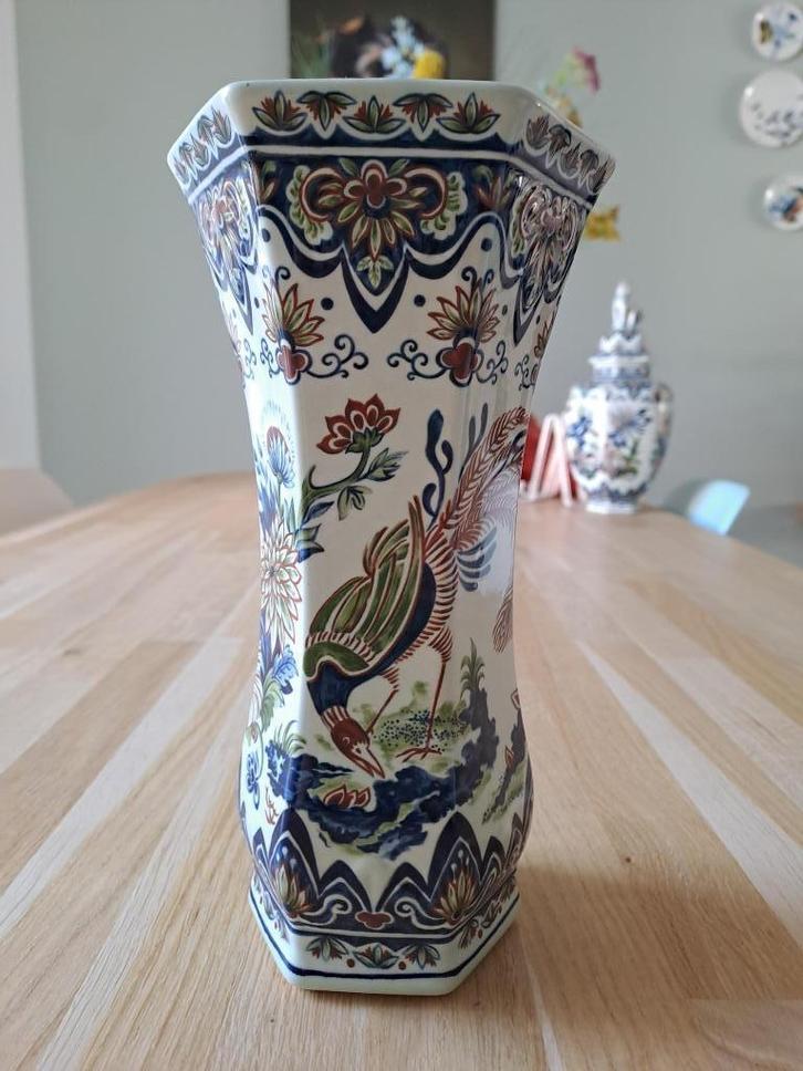 Vaas Boch jaren '60 handbeschilderd Vieux Rhodes, Antiek en Kunst, Antiek | Vazen, Ophalen of Verzenden