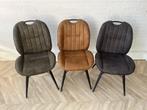 Magazijn Leegverkoop Eetstoelen Shelton microvezelstof ACTIE, Overige kleuren, Metaal, Nieuw, Ophalen of Verzenden