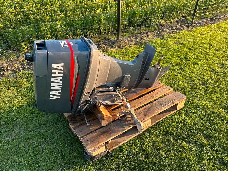 Yamaha 75 PK Autolube Langstaart, Watersport en Boten, Buiten- en Binnenboordmotoren, Gebruikt, Benzine, Buitenboordmotor, 30 pk of meer