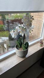2x kunst orchidee in pot, Huis en Inrichting, Ophalen of Verzenden, Zo goed als nieuw