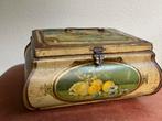 Groot antiek voorraadblik met fruit, Ophalen of Verzenden, Gebruikt, Overige