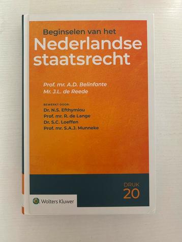 Beginselen van het Nederlandse staatsrecht 20e druk beschikbaar voor biedingen