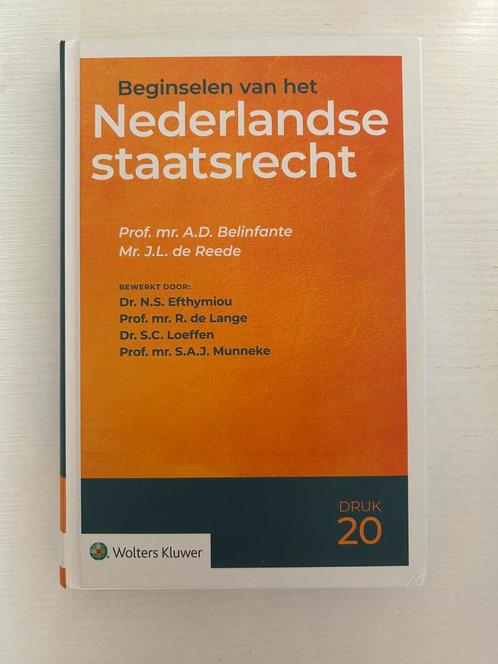 Beginselen van het Nederlandse staatsrecht 20e druk, Boeken, Studieboeken en Cursussen, Zo goed als nieuw, WO, Alpha, Ophalen of Verzenden