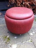 Poef Vintage Retro, Ophalen, Minder dan 50 cm, Gebruikt, Rond