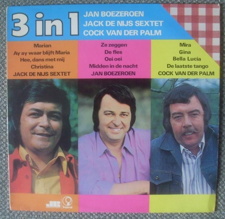3 in 1 (LP) Jan Boezeroen / Jack de Nijs / Cock van der Palm, Cd's en Dvd's, Vinyl | Nederlandstalig, Ophalen of Verzenden, Gebruikt